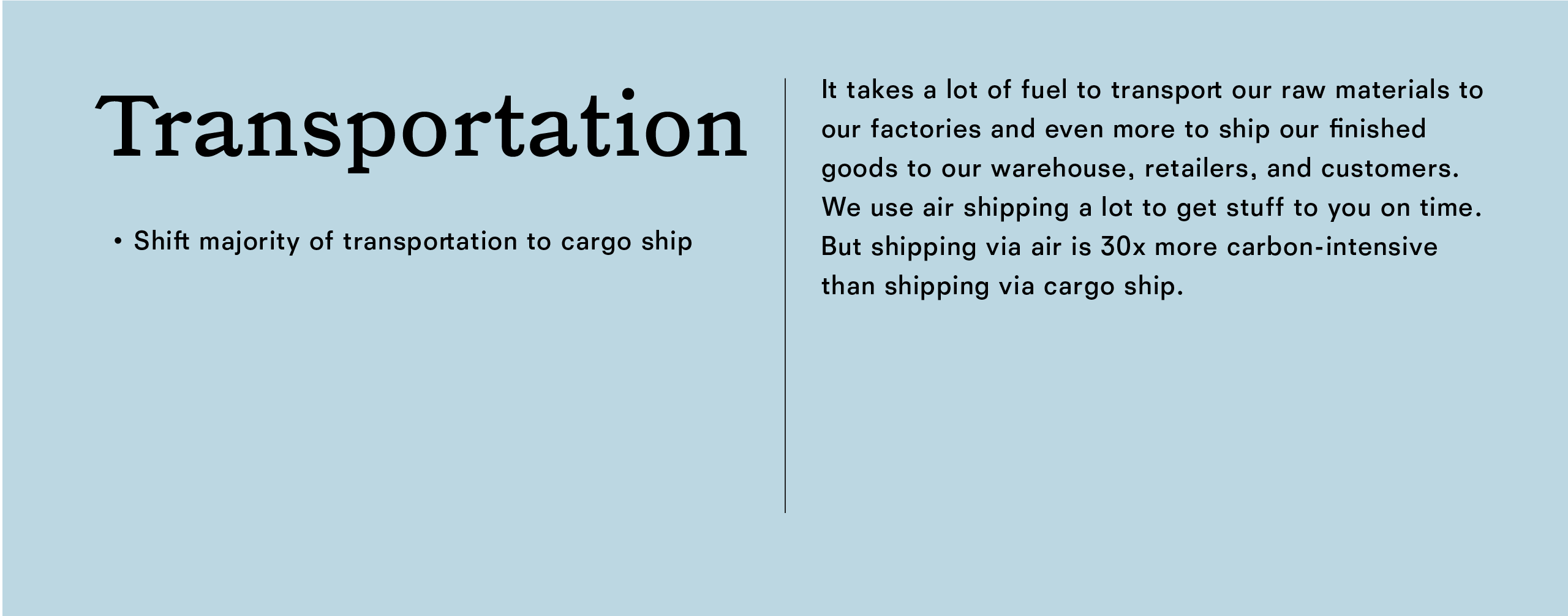 Transportation