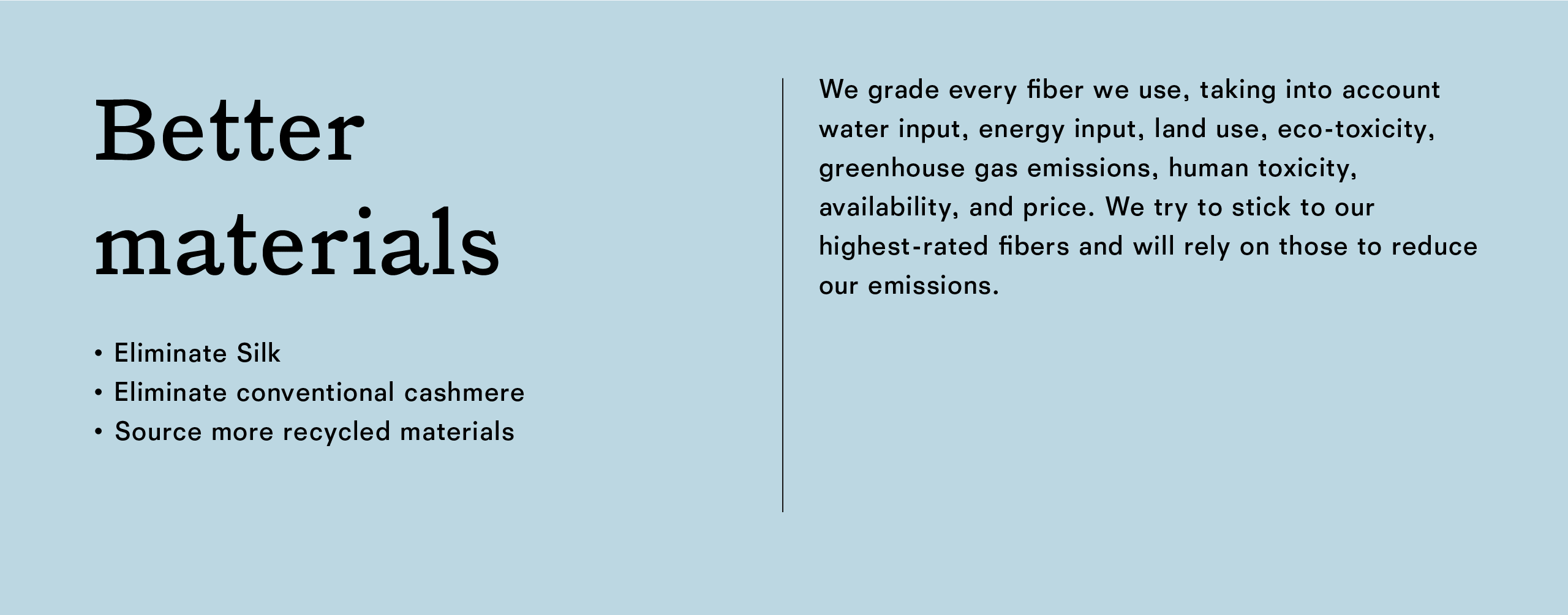 Better materials