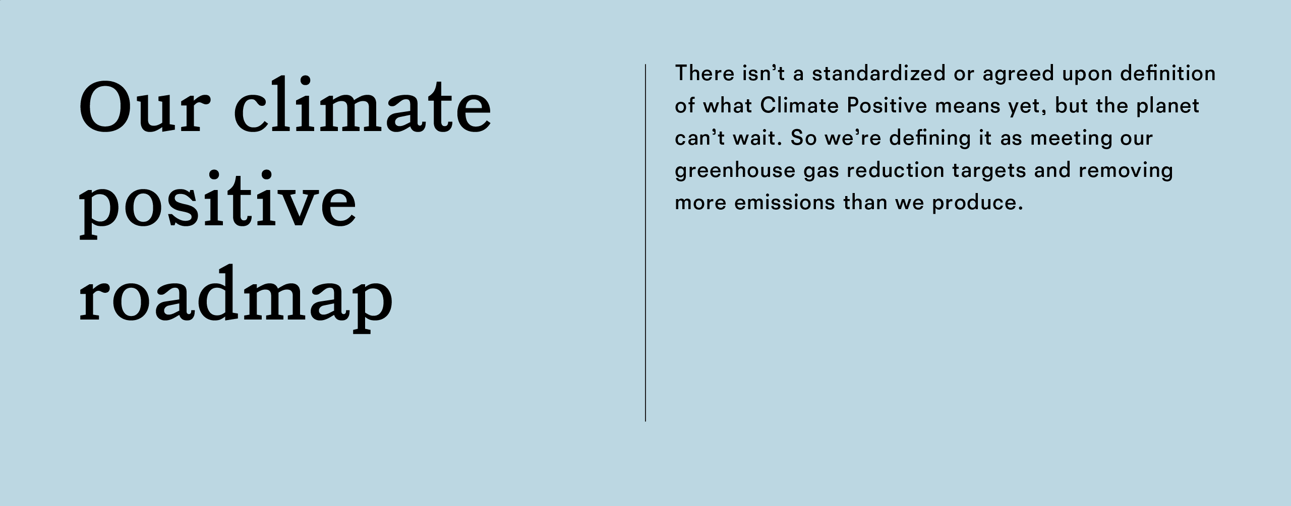 Our climate positive roadmap